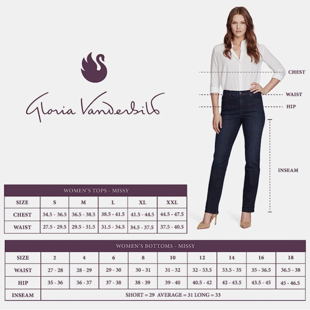 Gloria Vanderbilt Amanda jeans size 16 - Picture 9 of 9